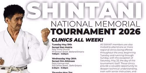 Shintani National Memorial Tournament CLINICS