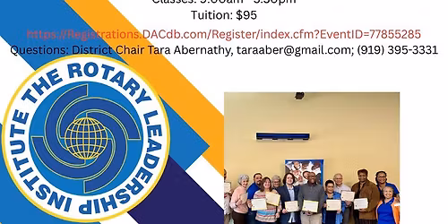 District 7710 Rotary Leadership Institute Learning Event Parts I, II, III