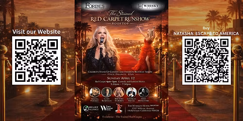 VIP Red Carpet: ROOFTOP  Stained Red Carpet Charity Comedy Fashion Runshow