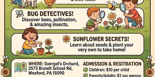 Barns, Bugs, and Blossoms Field Trip at Soergel\u2019s Orchard