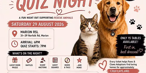 Paws and Claws Quiz Night