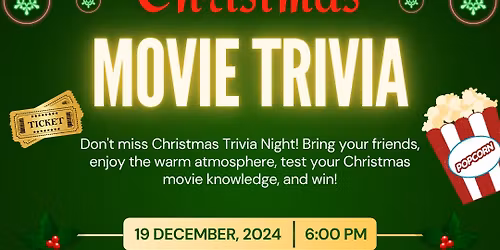 Christmas Movie Trivia & Paint Night-December 19th