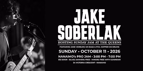 JAKE SOBERLAK HOSTING THE SUNDAY JAM AT THE QUEENS