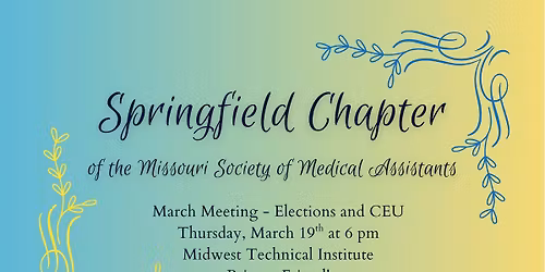 Springfield Chapter Meeting - March 2026