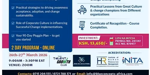 Certified Culture Change Champions Development Program C4D-L1 