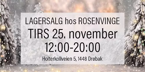LAGERSALG hos ROSENVINGE