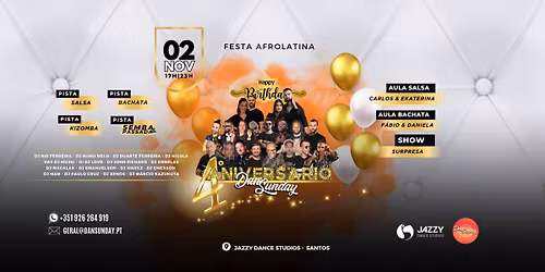 DanSunday | 4\u00ba Anivers\u00e1rio | 02 NOV | Festa Afrolatina