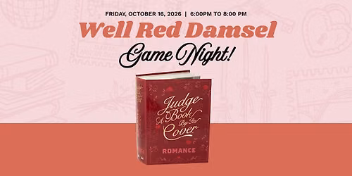 Well Red Damsel Game Night: Judge A Book By Its Cover