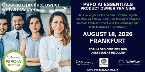 Product Owner - AI Essentials (PSPO-AIE). A Scrum.org Certified Training.