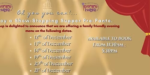Pre-Panto Supper Club @ Barra Farmshop