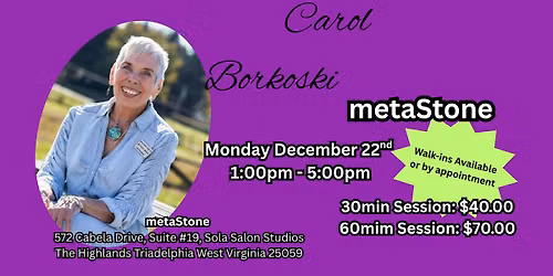 \u2728 Sessions with Carol - Meta Stone \u2728