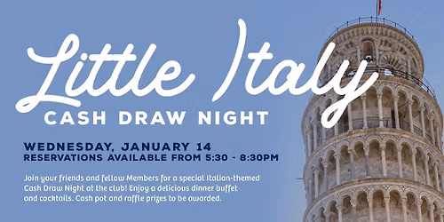 Little Italy Cash Draw Night (Member Event)