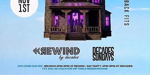 The House Party | Halloween | ThrowBack Fits Brunch & DAY PARTY [Sun Nov 1]