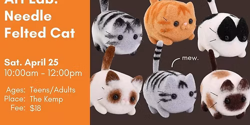 Art Lab: Needle Felted Cat
