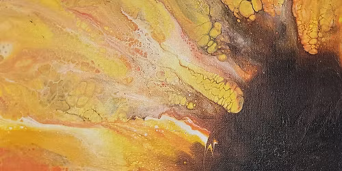 Acrylic Pour Sunflower-WBB