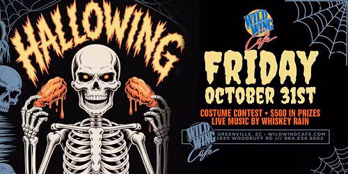 HalloWing Party with Whiskey Rain at Wild Wing Cafe - Greenville