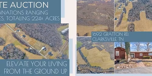 Auction: 224+\/- Acres in 17 Tracts in Clarksville, TN