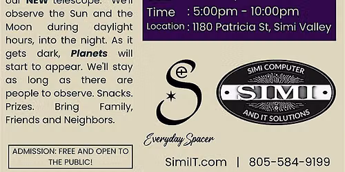 First Light Party:  Observing the Sun and Moon
