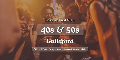 40s &amp; 50s Singles Night at All Bar One Guildford | Love at First Sign