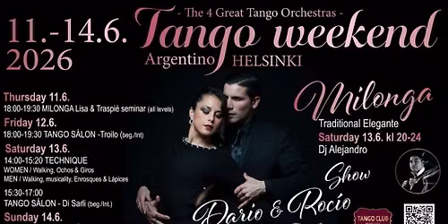 Tango Sal\u00f3n Weekend \u2013 The 4 Great Tango Orchestras
