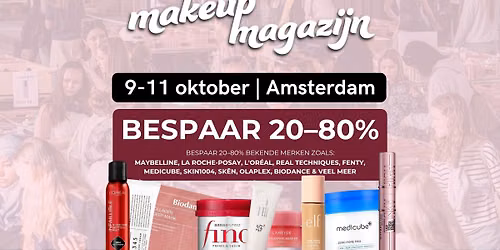 MAKEUP MAGAZIJNVERKOOP IN AMSTERDAM - TOT 80% KORTING!