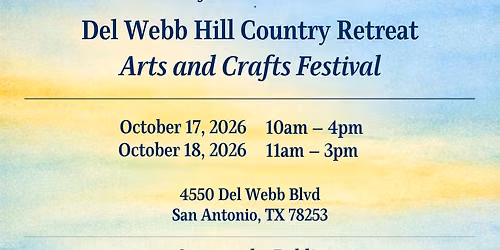 16th Annual Del Webb HCR Arts and Crafts Festival