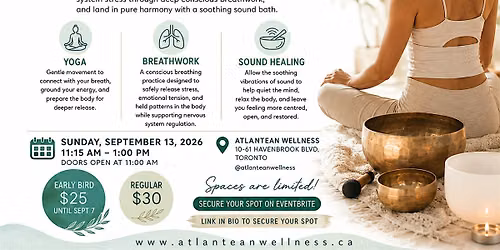 September: Breathwork, Yoga & Sound Healing