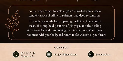 Candlelit Yin Yoga, Cacao & Sound Journey