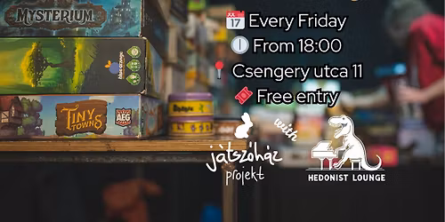 \ud83c\udfb2 Board Game Night at Hedonist Lounge