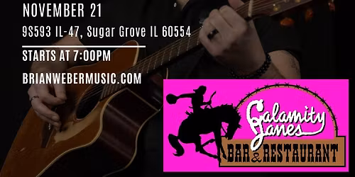 Live at Calamity Jane's in Sugar Grove Friday 7-10pm!