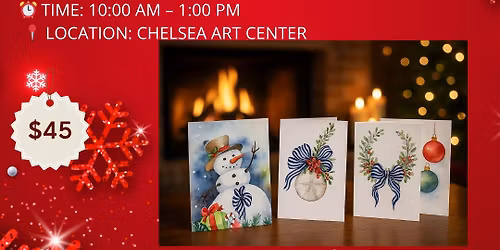 Create 3 Watercolor Holiday Cards with Elena!