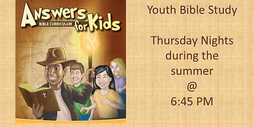 Answers for Kids Summer Youth Bible Study
