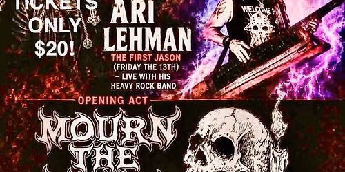 First Jason Live In Concert Sat July 11 Volo Restaurant (1st Jason Voorhees) w\/ Mourn The Light 9pm