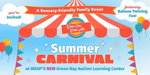 WEAP's NEW Green Bay Learning Center Sensory-Friendly Open House & Summer Carnival