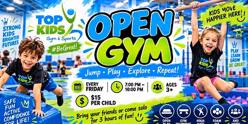 Open Gym \ud83d\udd25 Friday Night Takeover: 3 Hours of Full Gym Access!