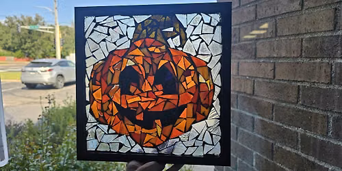 Jack-O-Lantern Stained Glass Mosaic