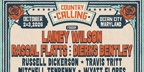Country Calling Festival - Friday at Ocean City Boardwalk