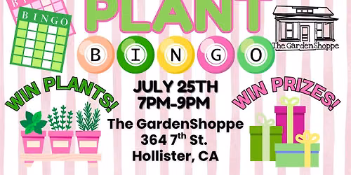 Plant Bingo to support Animal Rescue!
