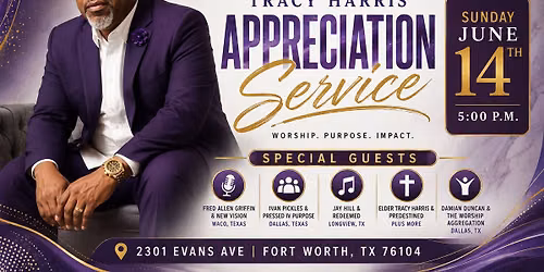 Appreciation Services Honoring Elder Tracy Harris 