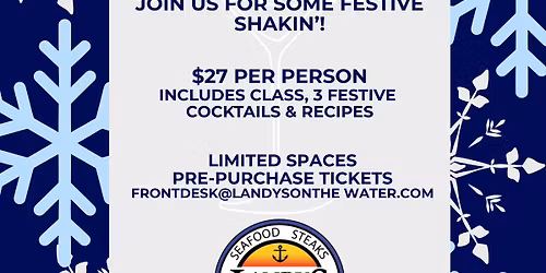 \ud83c\udf84\ud83c\udf78Landys Christmas Cocktail Class!