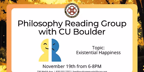 Philosophy Reading Group with CU Boulder