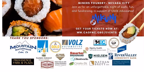Evening of Promise with Mikuni Sushi - Benefiting Child Advocates of Nevada County