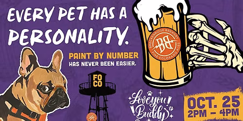 Paint by # of your PET @Breckenridge Brew FOCO w Love You Buddy