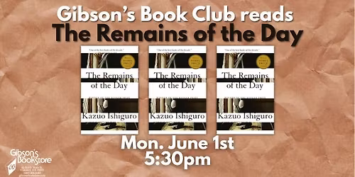 Gibson's Book Club reads The Remains of the Day