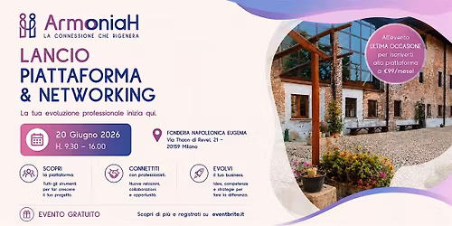 Networking Professionisti del Benessere e presentazione Armoniah