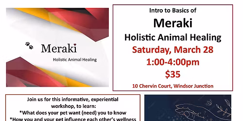 Intro to Basics-Meraki Holistic Animal Healing-Teaching Workshop (Fully Booked)