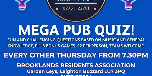 Mega Quiz alternate Thursdays 