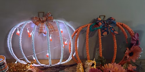 Macrame Fall Pumpkin Wreath Decor Class
