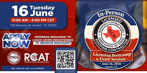 CTRCA June 16 - In-Person RCAT Licensing Boot Camp & Exam