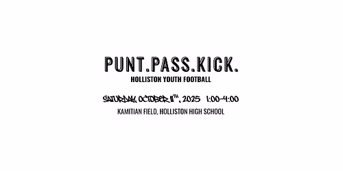 PUNT. PASS. KICK. 